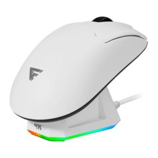 MOUSE GAMER ERGONOMICO GAME FACTOR MOW800 INALAMBRICO OPTICO 26.000DPI RF WIRELESS-BLUETOOTH-USB-A BLANCO