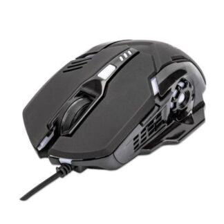 MOUSE GAMER ERGONOMICO MANHATTAN OPTICO ALAMBRICO USB 3200DPI NEGRO