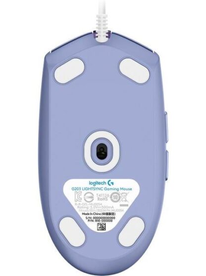 MOUSE GAMER LOGITECH OPTICO G203 LIGHTSYNC ALAMBRICO USB 8000DPI LILA - Image 5