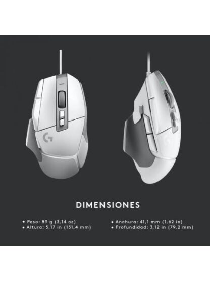 MOUSE GAMER LOGITECH OPTICO G502 X ALAMBRICO USB 25.600DPI BLANCO - Image 8