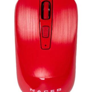 MOUSE NACEB NA-0137R INALAMBRICO OPTICO 1.600DPI RF INALAMBRICO ROJO