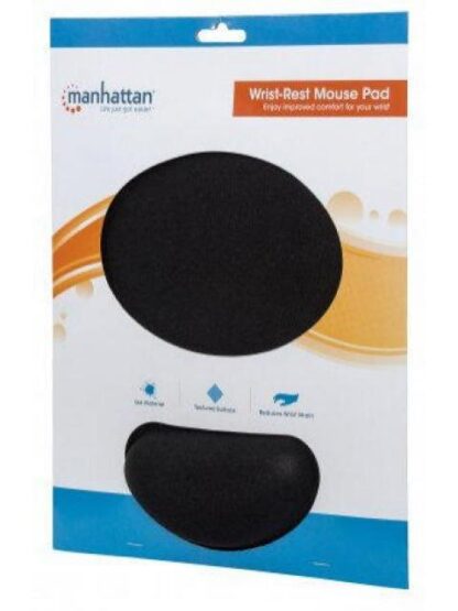 MOUSEPAD MANHATTAN CON DESCANSA MUNECAS 20X24CM GROSOR 4MM NEGRO - Image 4