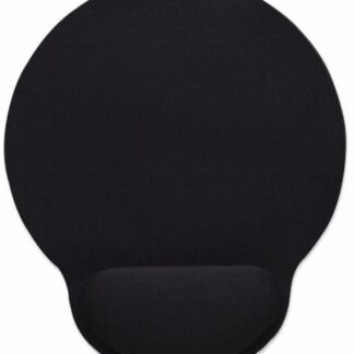 MOUSEPAD MANHATTAN CON DESCANSA MUNECAS 20X24CM GROSOR 4MM NEGRO