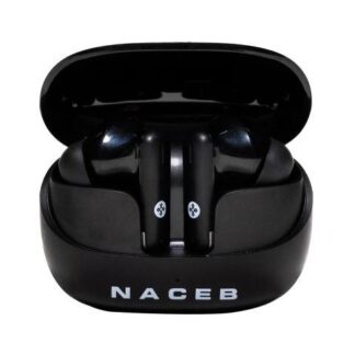 NACEB AUDIFONOS INTRAURICULARES CON MICROFONO NA-0322 INALAMBRICO BLUETOOTH CANCELACION DE RUIDO NEGRO