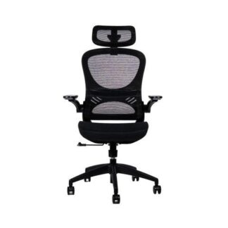 NACEB SILLA NA-09S3 RESPALDO CON REJILLA REPOSABRAZOS AJUSTABLES NEGRO