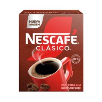 NESCAFE CLASICO PAQUETE CON 16 SOBRES DE 14 GR