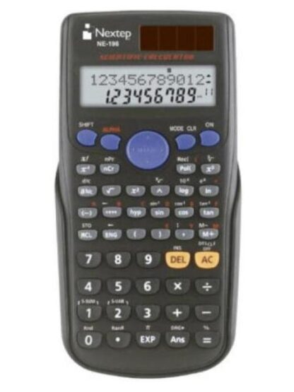 NEXTEP CALCULADORA CIENTIFICA NE-196 12 DIGITOS BATERIA-ENERGIA SOLAR NEGRO