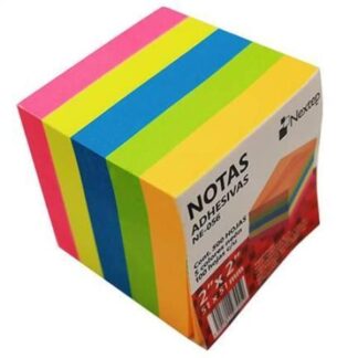 NOTA ADHESIVA NEXTEP NE056 2X2 COLOR NEON CON 5 BLOQUES DE 100 HOJAS CADA UNO