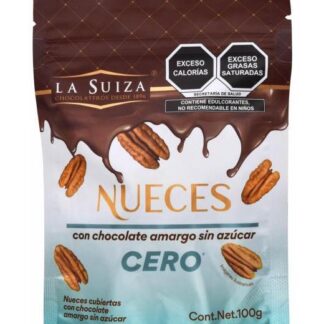 NUECES CUBIERTAS CHOCOLATE AMARGO 100 G LA SUIZA