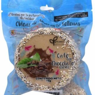 OBLEAS AMARANTO CAFE CON CHOCOLATE OSCURO 75 G NATURED C 10