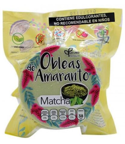 OBLEAS DE AMARANTO CON MATCHA 50 G NATURED C 12