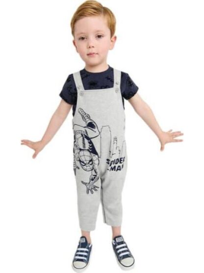 OVEROL ESTAMPADO APLICACIONES GRIS MARVEL