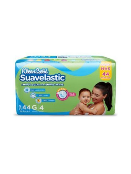 PAÑAL SUAVELASTIC MAX PANAL GRANDE PAQUETE CON 44 PIEZAS