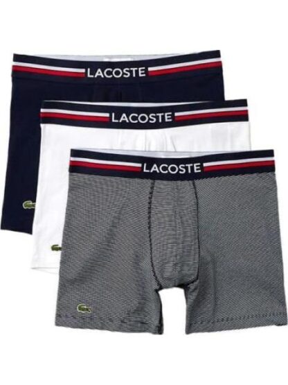 PACK 3 BOXERS ALGODON AZUL LACOSTE