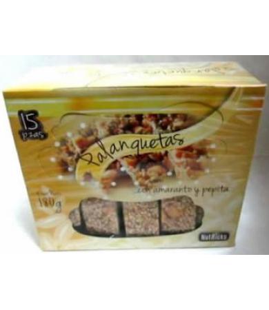 PALANQUETA DE AMARANTO Y PEPITA 15 PZAS 180 G NUTRICKS