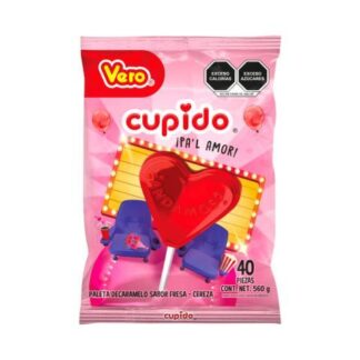 PALETA CUPIDO MACIZA BOLSA CON 40 PIEZAS