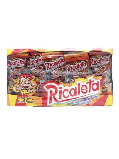 PALETA ENCHILADA RICALETA TAMARINDO PAQUETE CON 25 PIEZAS DE 20 GR
