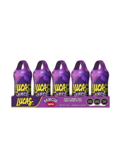 PALETA MUECAS ENCHILADA CHAMOY PAQUETE CON 10 PIEZAS