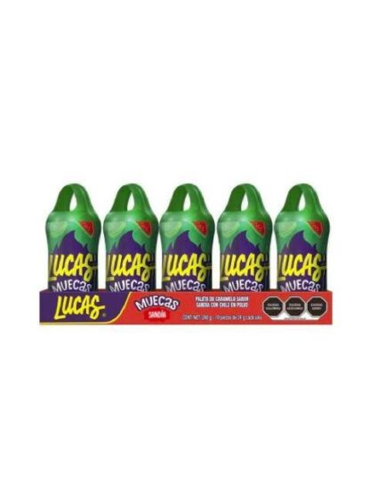 PALETA MUECAS ENCHILADA SANDIA PAQUETE CON 10 PIEZAS