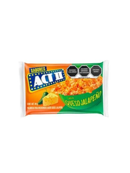 PALOMITAS ACT II QUESO JALAPEÑO DE 89 GR