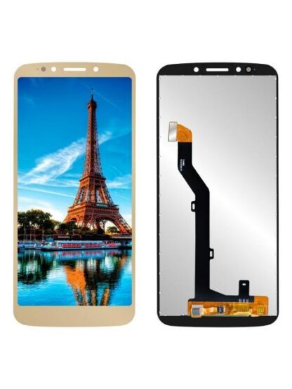 PANTALLA COMPLETA COMPATIBLE CON MOTO G6 PLAY XT1922 Y E5 XT1944 COLOR DORADO