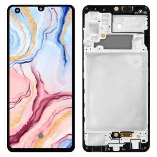 PANTALLA COMPLETA CON MARCO PARA SAMSUNG A32 A325 4G A325M AMOLED COLOR NEGRO