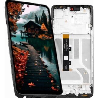 PANTALLA PARA MOTO EDGE 20 LITE XT2139-1 AMOLED CON MARCO COMPLETA COLOR NEGRO