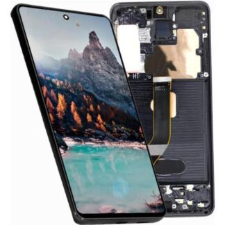 PANTALLA PARA SAMSUNG S20 PLUS G985F G986B AMOLED CON MARCO COLOR NEGRO