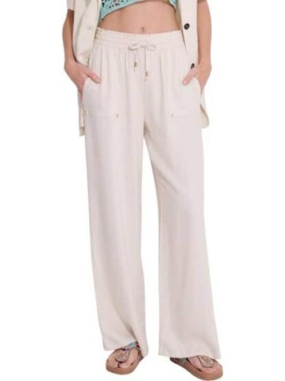 PANTALON ANCHO DE LINO BEIGE HOLLY LAND - Image 2