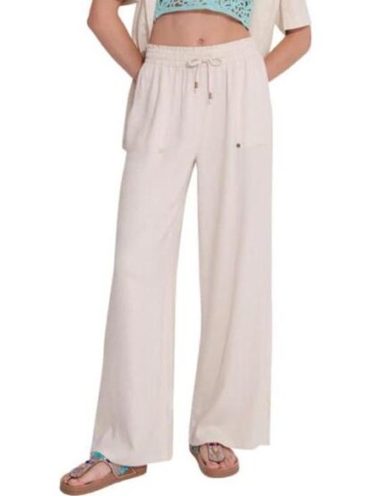 PANTALON ANCHO DE LINO BEIGE HOLLY LAND - Image 4