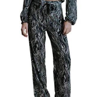 PANTALON ANCHO ESTAMPADO BLANCO/NEGRO HOLLY LAND
