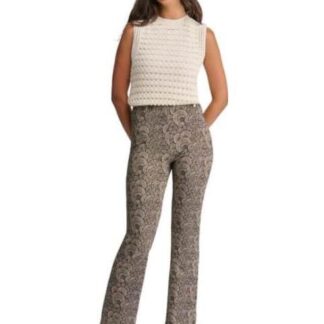 PANTALON ANCHO ESTAMPADO BLANCO/NEGRO HOLLY LAND