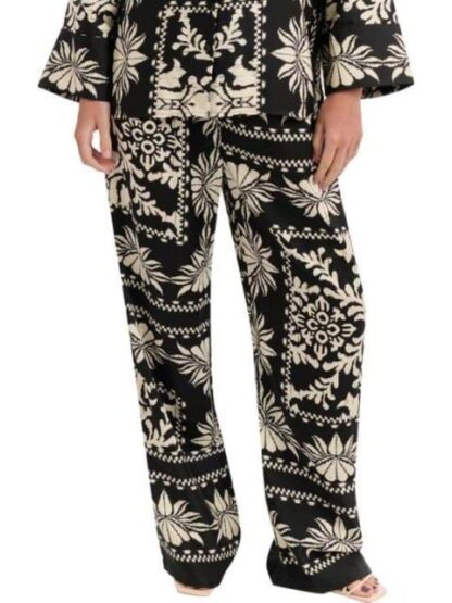 PANTALON ANCHO ESTAMPADO NEGRO HOLLY LAND - Image 2