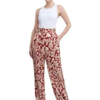 PANTALON ANCHO ESTAMPADO ROJO HOLLY LAND