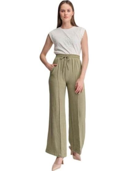 PANTALON ANCHO VERDE OLIVO HOLLY LAND - Image 2