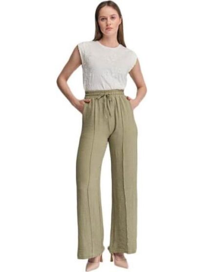 PANTALON ANCHO VERDE OLIVO HOLLY LAND - Image 5