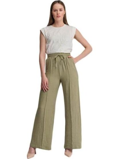 PANTALON ANCHO VERDE OLIVO HOLLY LAND - Image 6