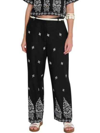 PANTALON BORDADO NEGRO HOLLY LAND - Image 2