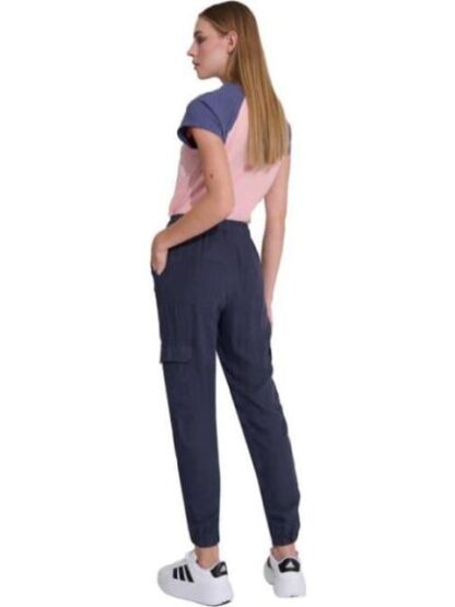 PANTALON CARGO DE LINO AZUL HOLLY LAND - Image 4