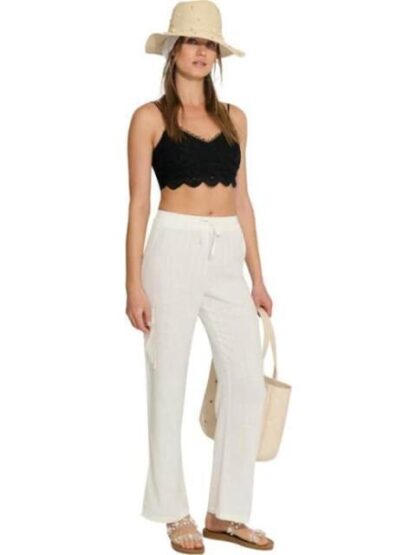PANTALON CARGO DE LINO BLANCO HOLLY LAND - Image 2