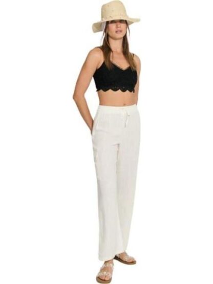 PANTALON CARGO DE LINO BLANCO HOLLY LAND - Image 3
