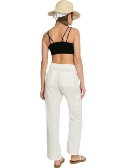 PANTALON CARGO DE LINO BLANCO HOLLY LAND - Image 6