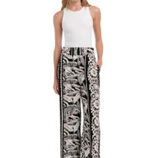 PANTALON CINTURA ALTA BLANCO/NEGRO HOLLY LAND