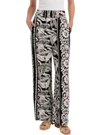 PANTALON CINTURA ALTA BLANCO/NEGRO HOLLY LAND - Image 3