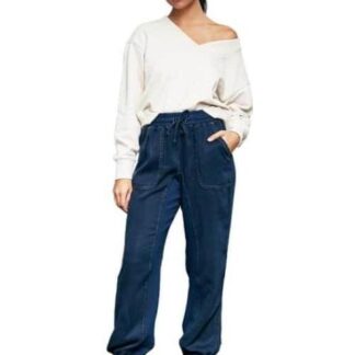PANTALON CINTURA REGULAR AZUL MARINO HOLLY LAND