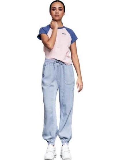 PANTALON CINTURA REGULAR AZUL TURQUESA HOLLY LAND - Image 4