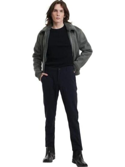 PANTALON CINTURA REGULAR CORTE SKINNY AZUL MARINO D.E.E.P SELECTION