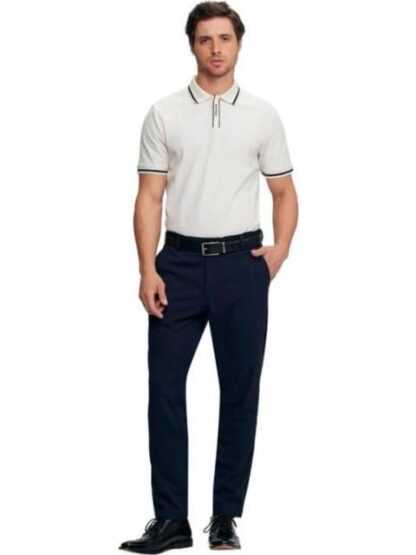 PANTALON CINTURA REGULAR CORTE SKINNY AZUL MARINO D.E.E.P SELECTION