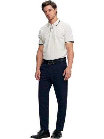 PANTALON CINTURA REGULAR CORTE SKINNY AZUL MARINO D.E.E.P SELECTION - Image 2