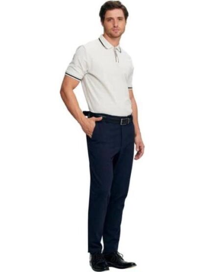 PANTALON CINTURA REGULAR CORTE SKINNY AZUL MARINO D.E.E.P SELECTION - Image 5